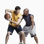 Men playing defense 